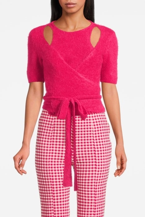 BRUSHED ALPACA WRAP BLOUSE LOVE POTION 1