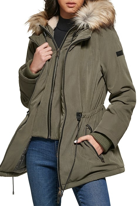 ZIPFRT W/BIB ANORAK OLIVE 3