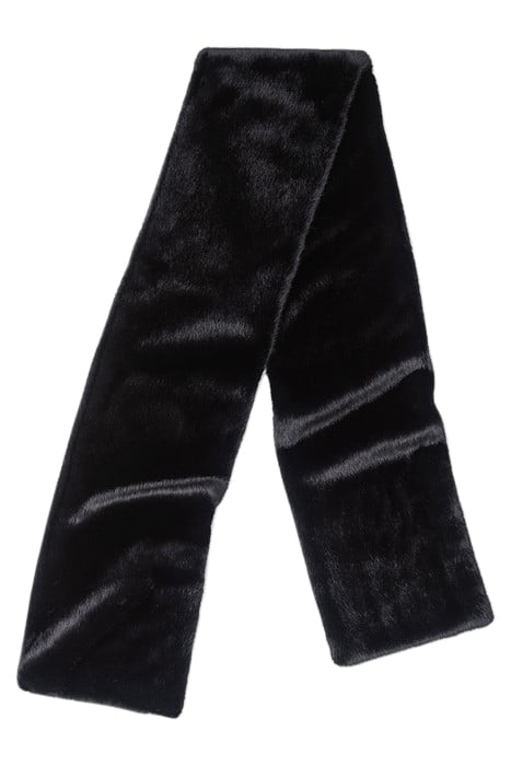 FLETCHER SCARF BLACK FAUX FUR 1