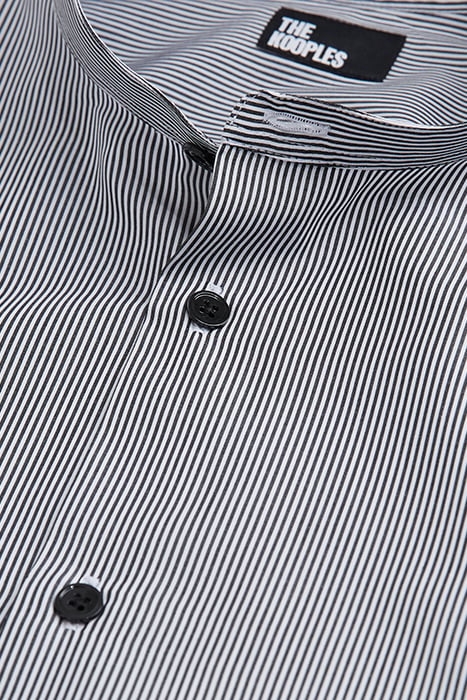 CHEMISE SLIM D COL OFFICIER BLACK WHITE 7