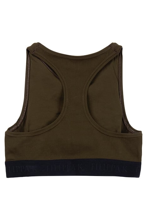 RIB BRA TOP OLIVE GREE 2