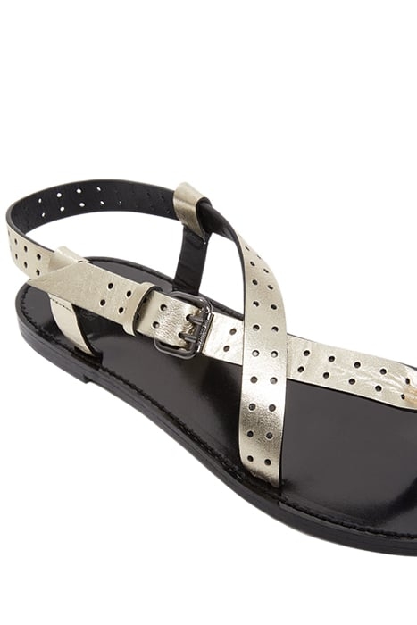 SANDALES NOIRES AVEC BRIDES PERFORÉES GOLD 4
