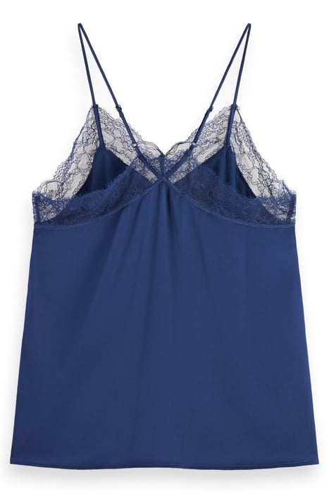 CAMISOLE WITH LACE TRIM DUTCH BLUE 5