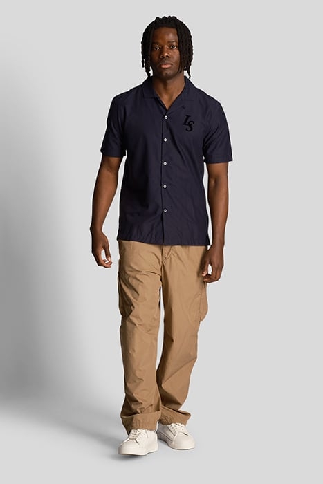 PINSTRIPE REVERE COLLAR SHIRT DARK NAVY 3