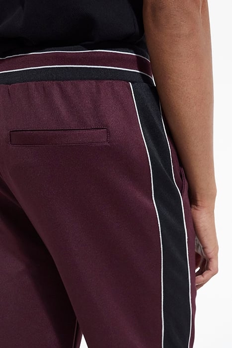 JOGGING AVEC BANDES CONTRASTEES ET PIPING BURGUNDY 6