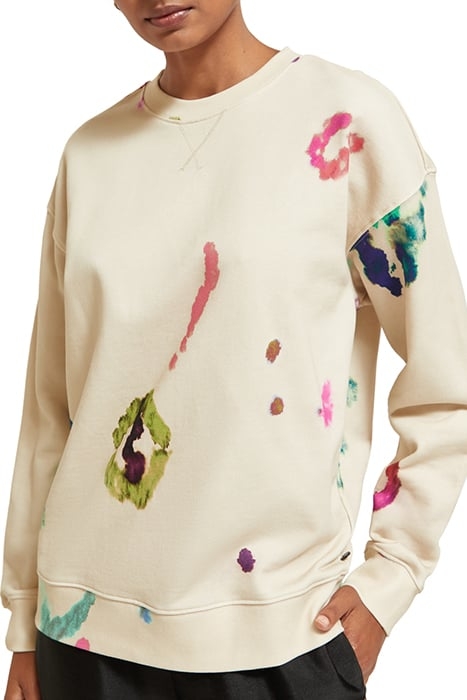GALAXY DYE AOP PRINT DROPPED SHOULDER SWEATSHIRT GALAXY DYE 1