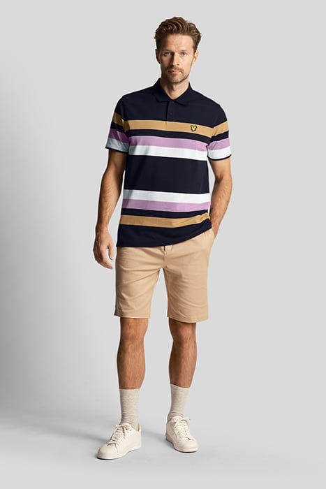 TEAM STRIPED POLO DARK NAVY 2