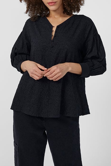 WINTER BURNOUT LS V NK TOP BLACK 1