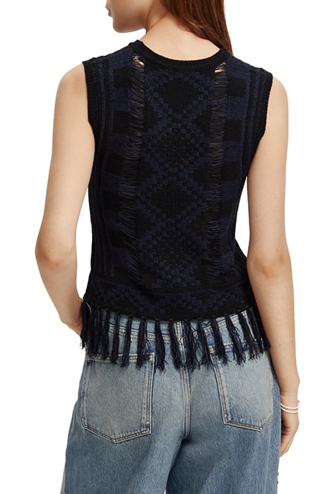 FRINGE HEM KNITTED TANK TOP NIGHT 2
