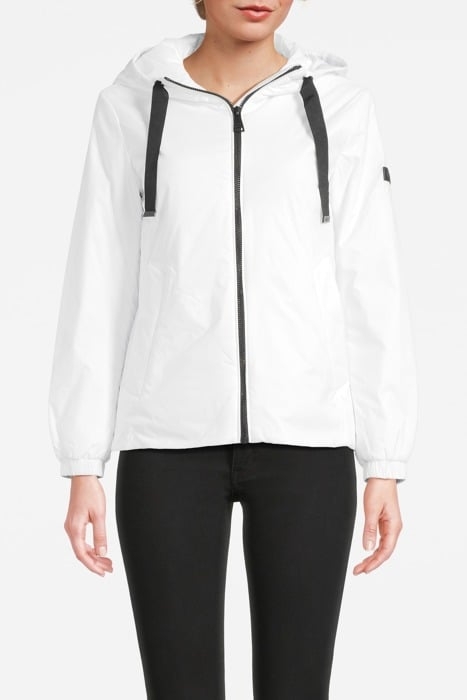 ZIP FRONT W/HOOD JKT WHITE 1
