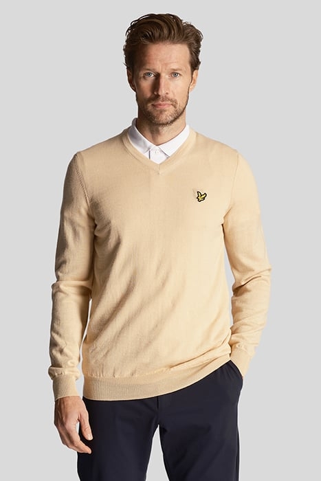GOLF V NECK PULLOVER SAND DUNE 1