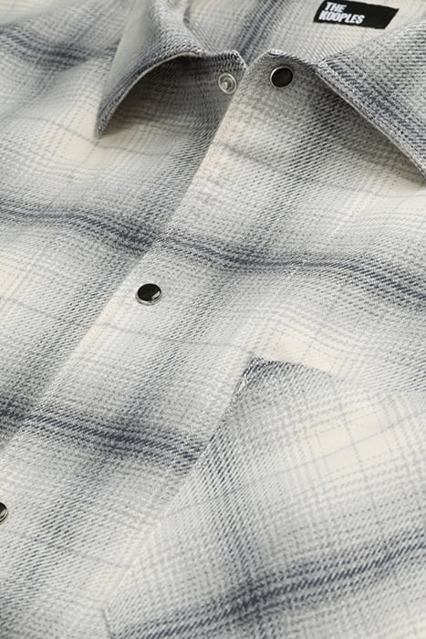 CHEMISE MANCHES LONGUES A CARREAUX NAVY-BEIGE 2