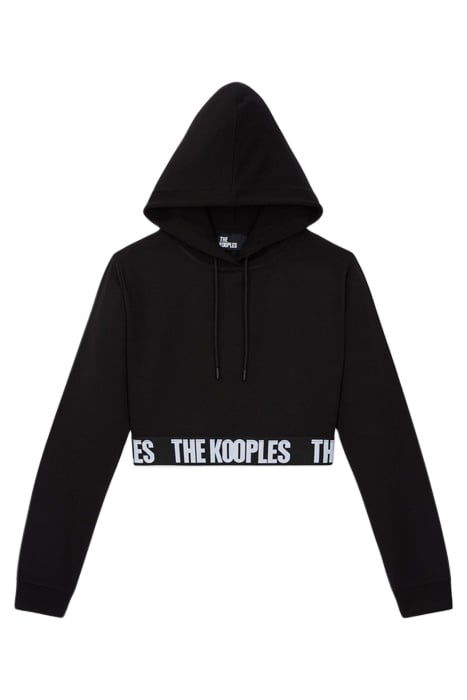 SWEAT CAPUCHE BANDE LOGO BLACK 1