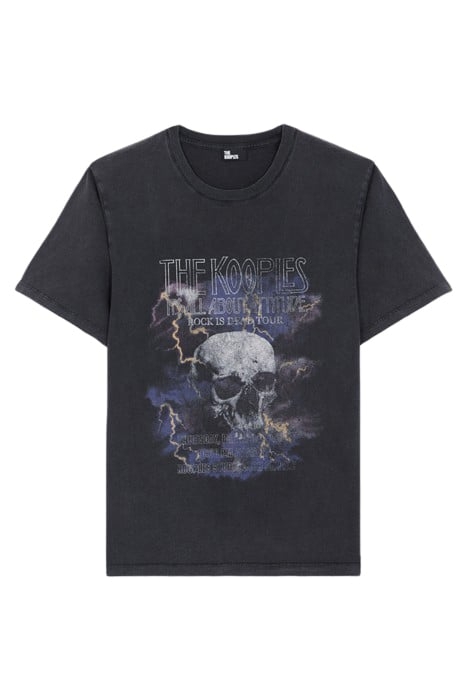T-SHIRT MC SKULL BLACK WASHED 1