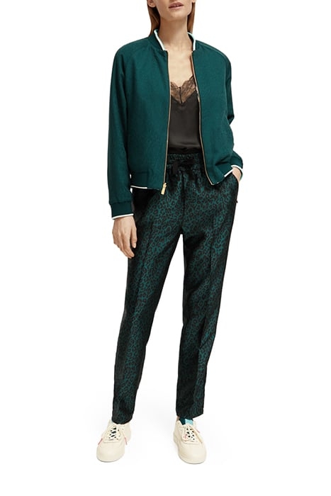 MAIA - MID RISE TAPERED LEG LEOPARD JACQUARD JOGGER CREATURE 3