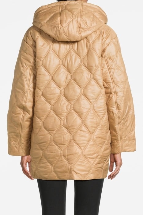 SHINY QUILT HOODED JACKET TANIN 2
