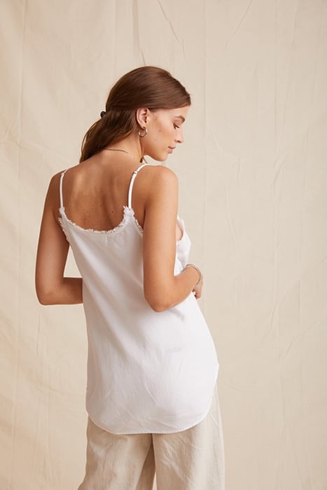 FRAYED CAMI WHITE 2
