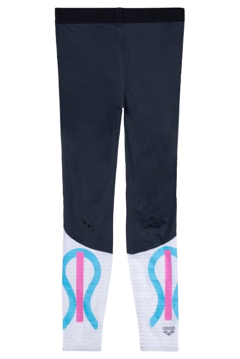 W CARBON COMPRESSION LONG TIGHTS DARK GREY-WHITE 2