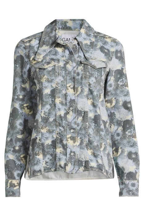 PRINT DENIM SHIRT BRUNNERA BLUE 3