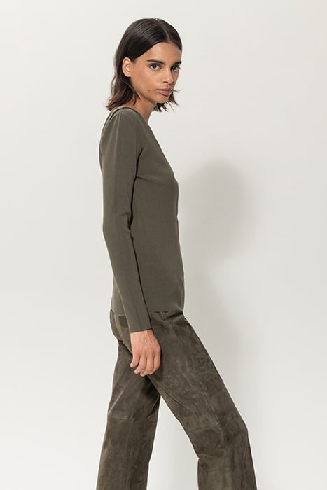 ASYMMETRICAL SWEATER GREYISH KHAKI 4