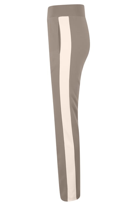 TISENS HIGH WAIST TRACK PANTS MOCHA MERINGUE-SILVER PEONY 6