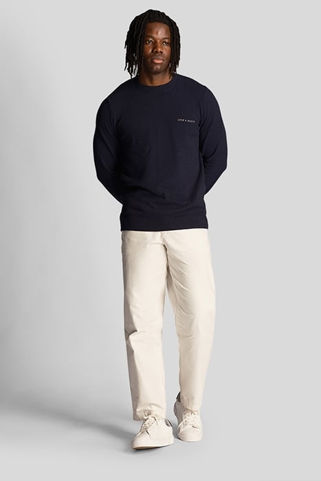 BOUCLE CREW NECK JUMPER DARK NAVY 3