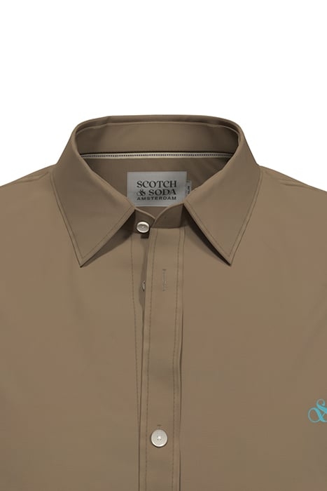 ESSENTIAL SOLID POPLIN SHIRT TAUPE 7