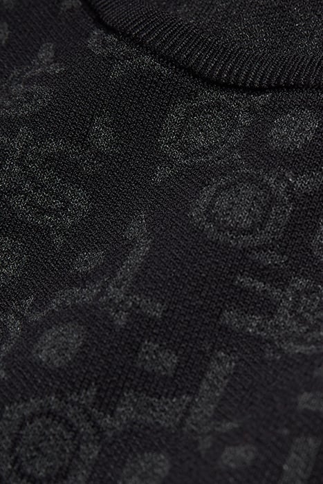 ROBE JACQUARD LOGO ALL OVER BLACK DARK GREY 7