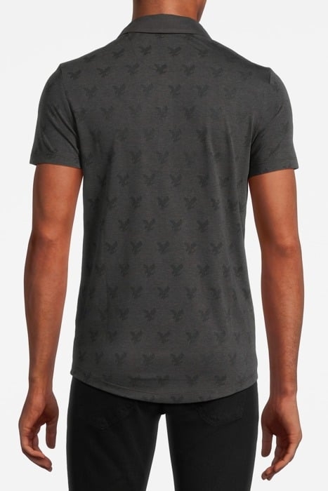 JACQUARD POLO SHIRT JET BLACK 2