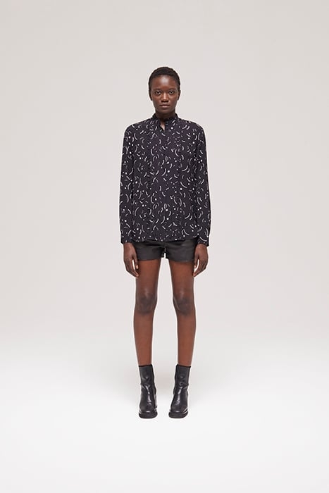 CHEMISE IMPRIMEE COMETE BLACK WHITE 2