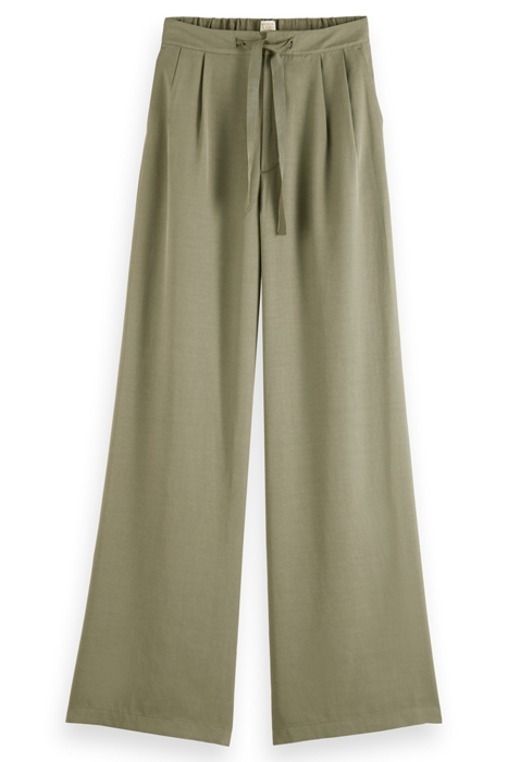 ELENI - HIGH RISE WIDE LEG PYJAMA PANTS ARMY GREEN 4
