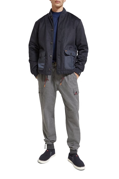 REVERSIBLE BOMBER JACKET IN MIXED QUALITIES NIGHT 3