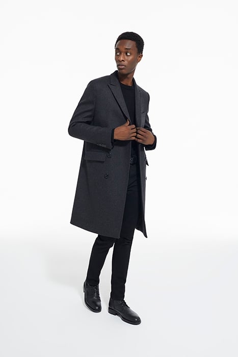 MANTEAU LONG CROISE UNI GREY 1