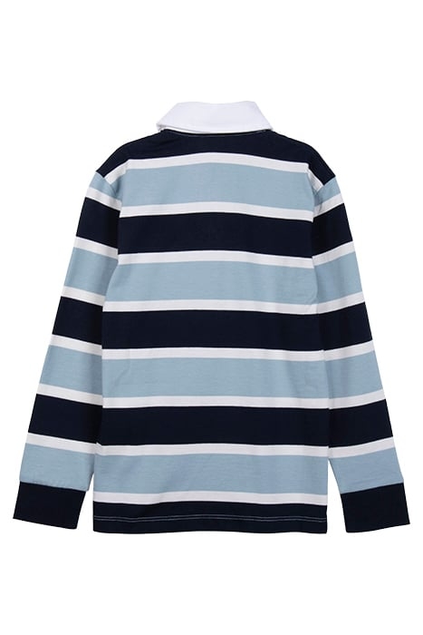 STRIPE RUGBY SHIRT SLATE BLUE 2