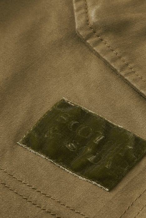 GIRLS 2-IN-1 REVERSIBLE VEST COTTON PARKA MILITARY 8