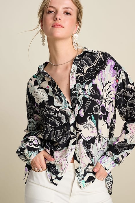 BLOUSE - MILLY ISLAND LIFE MULTI COLOUR 5