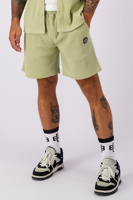 MONOGRAM WAFFLE SHORTS GREEN 1