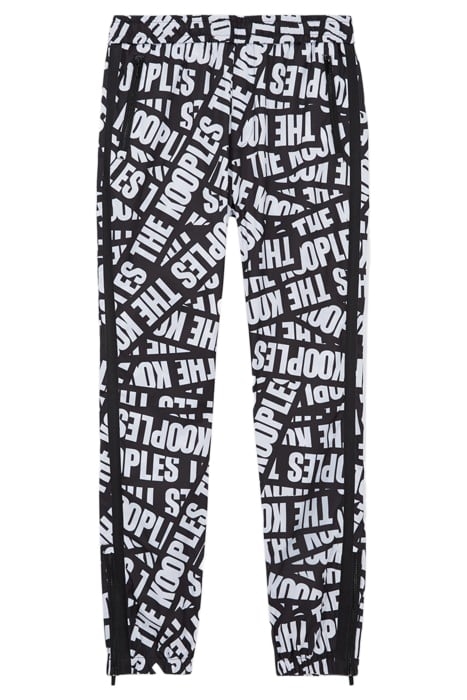 JOGPANT TAPE ALLOVER LOGO BLACK / WHITE 1