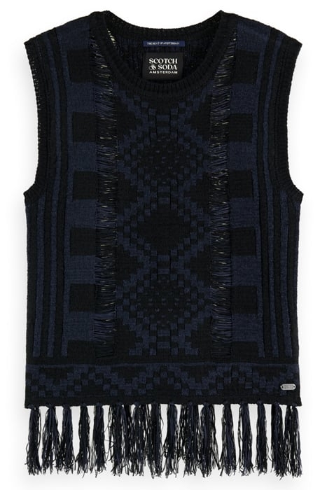 FRINGE HEM KNITTED TANK TOP NIGHT 4