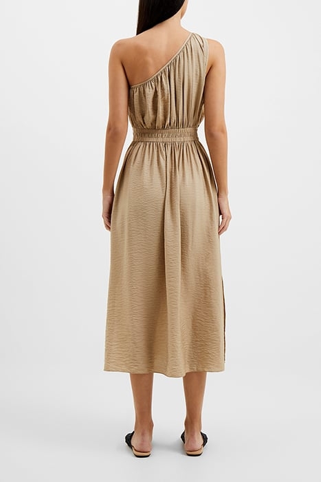 FARON MIDI ONE SHOULDER DRESS BROWN 2