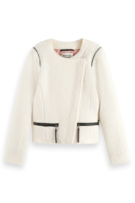 BOUCLE BIKER JACKET SOFT ICE 4