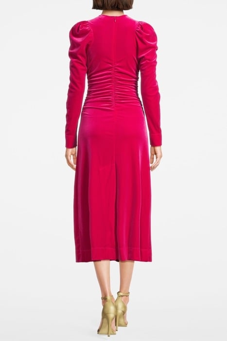 VELVET JERSEY GATHERED LONG DRESS LOVE POTION 2