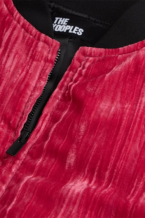 BLOUSON EN VELOUR CRINKLE PINK 7