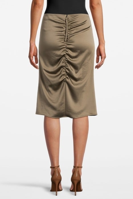 SKIRT WITH RUFFLES GREYISH KHAKI 2