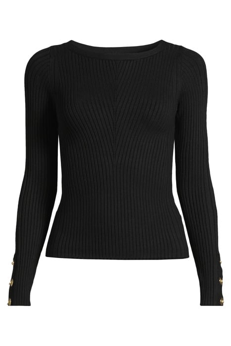 ALICE LS BOAT NECK S JET BLACK A996 3