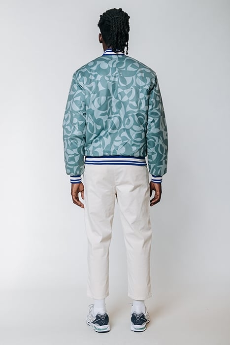 ASHER SWIRL PATCH BASEBALL BOMBER GREY BLUE 3