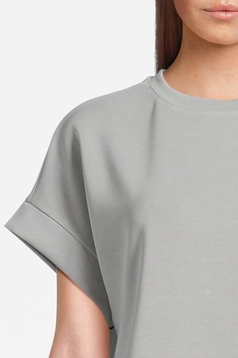 TENCEL PEACHED SHIRT PEBBLE GREY 4