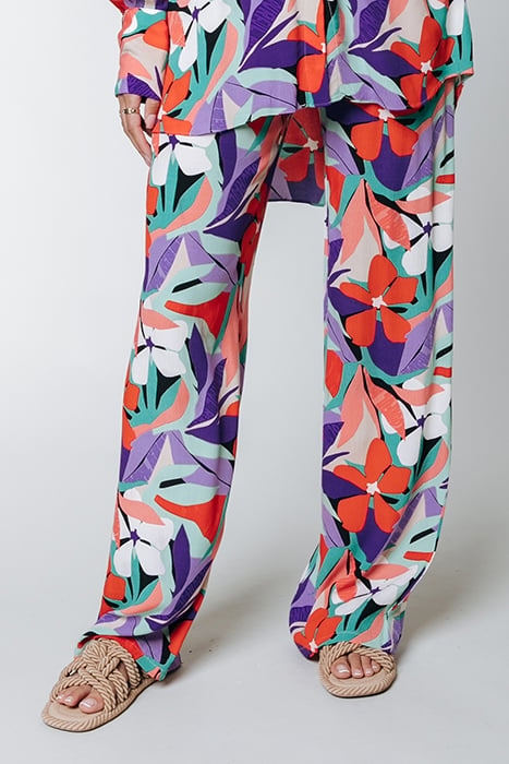MELODY BIG FLOWER STRAIGHT PANTS MULTICOLOR 1