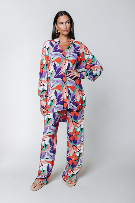 MELODY BIG FLOWER STRAIGHT PANTS MULTICOLOR 2