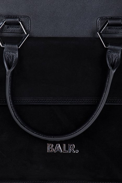 UNISEX SORRENTO LEATHER BRIEFCASE JET BLACK 5